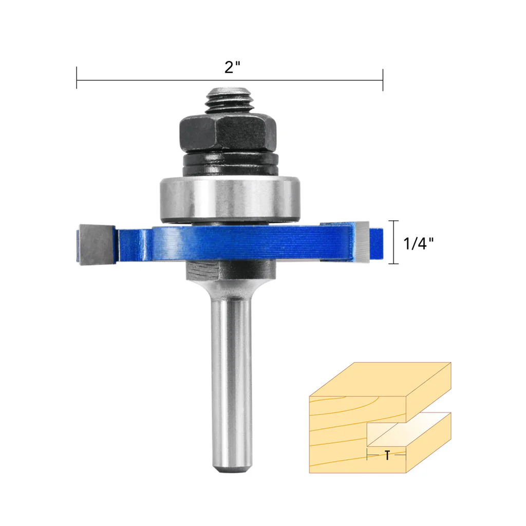 1/4" 3 WING SLOT CUTTER ROUTER BIT 1/4" - Image 5