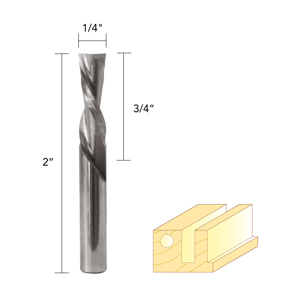 1/4" SOLID CARBIDE SPIRAL DOWN CUT 1/4" - Image 5