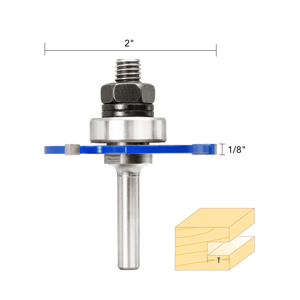 1/8" 3 WING SLOT CUTTER ROUTER BIT 1/4" - Image 5
