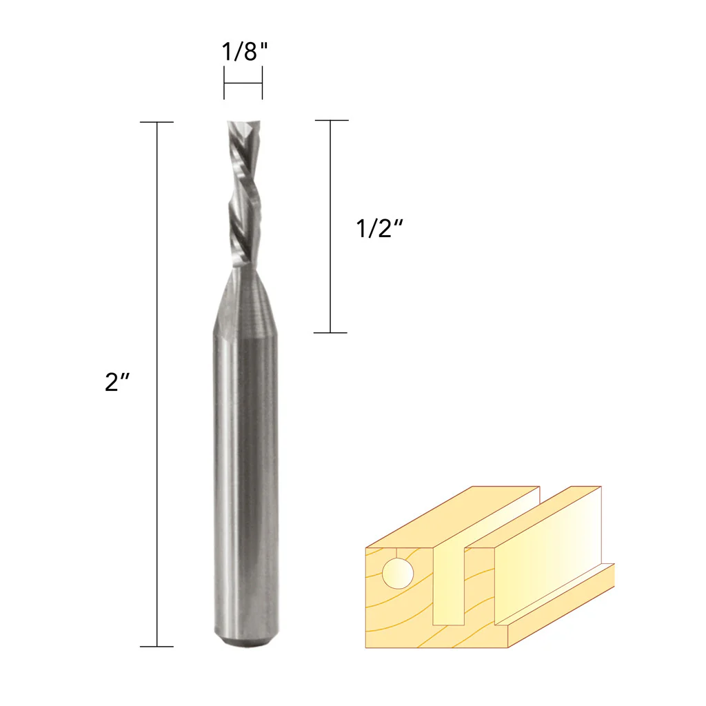 1/8" SOLID CARBIDE SPIRAL DOWN CUT 1/4" - Image 5