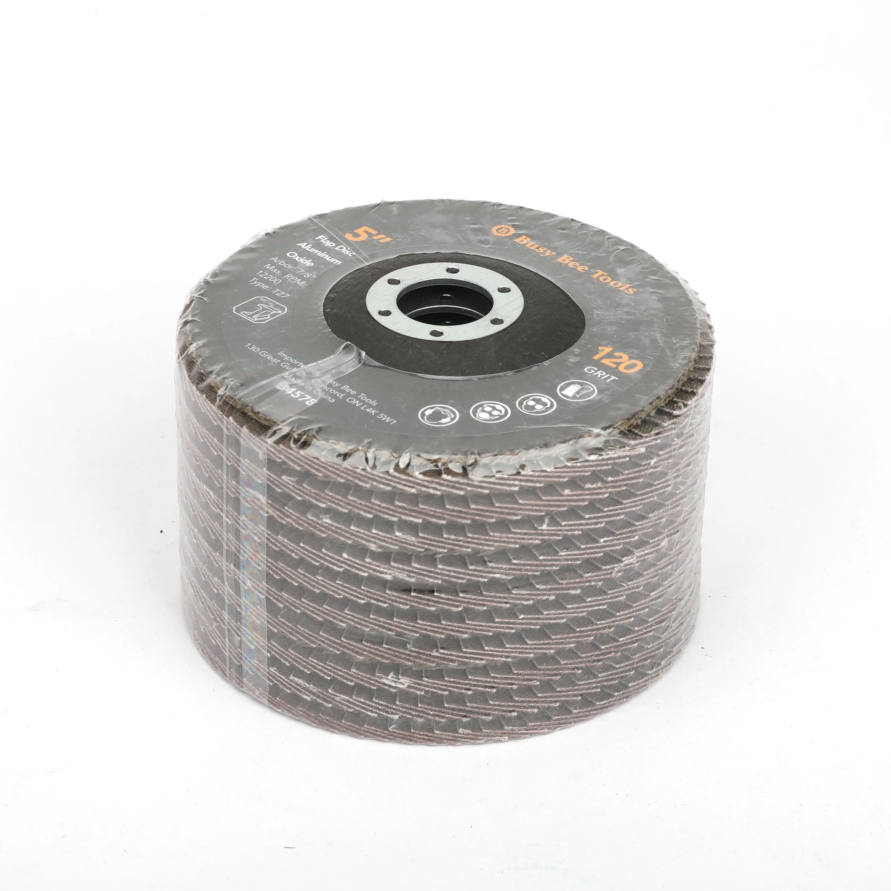 5" FLAP DISC 120G ALUMINUM OXIDE 120 PAC - Image 4