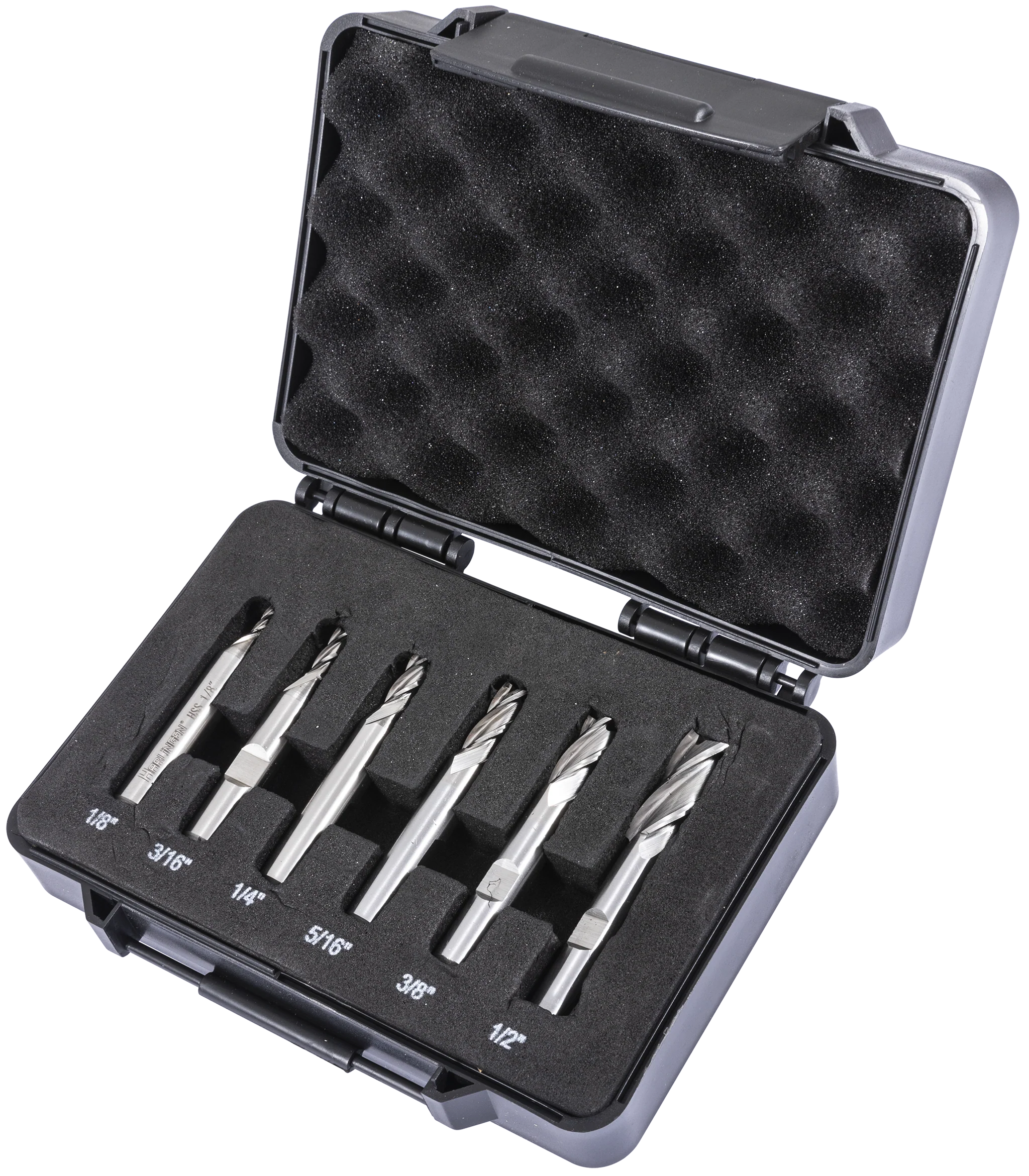 6PC END MILL SET 4 FLUTE