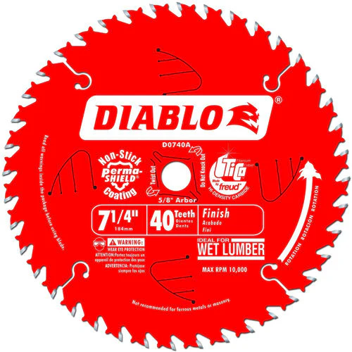 7-1/4" X 40T FINISHING BLADE DIABLO