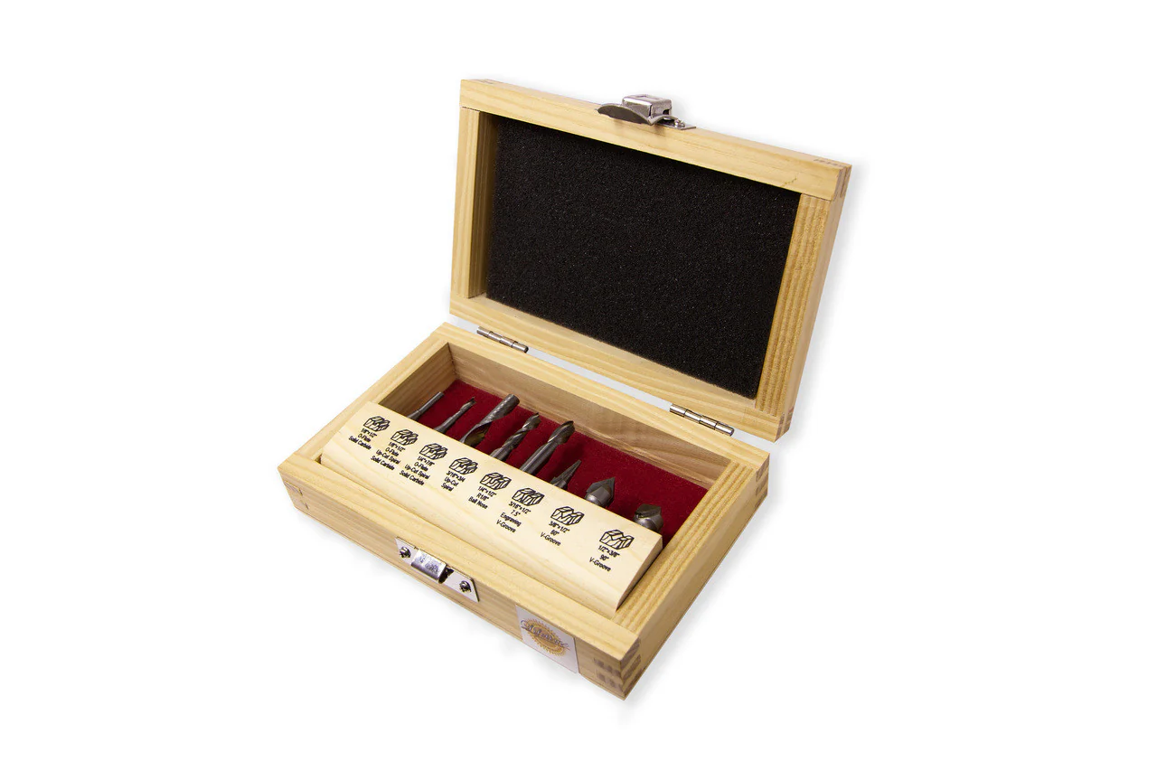 8PC GENERAL PURPOSE CNC ROUTER BIT SET 1 - Image 3