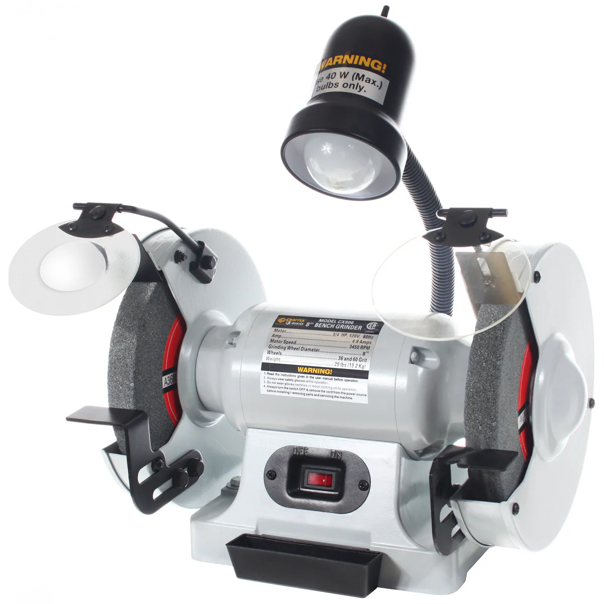 8" BENCH GRINDER WITH LIGHT CX906