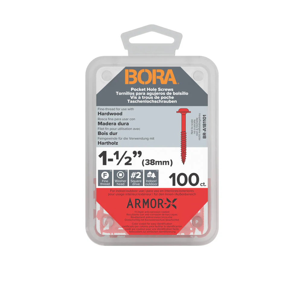 BORA Pocket Hole 1-1/2" Fine Screws 100pcs