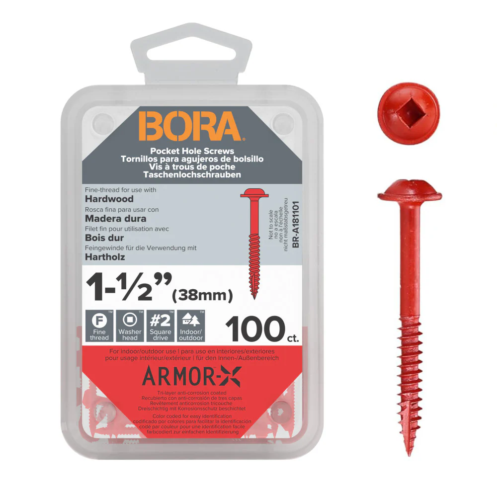 BORA Pocket Hole 1-1/2" Fine Screws 100pcs - Image 3