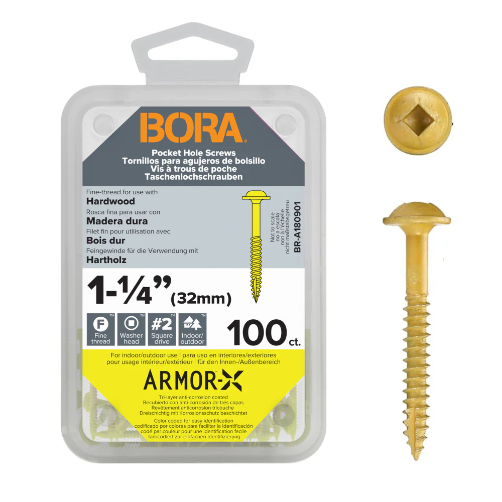 BORA Pocket Hole 1-1/4" Fine Screws 100pcs - Image 2