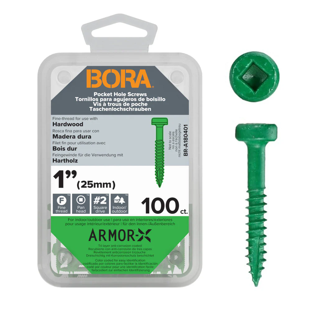 BORA Pocket Hole 1" Fine Screws 100pcs - Image 2