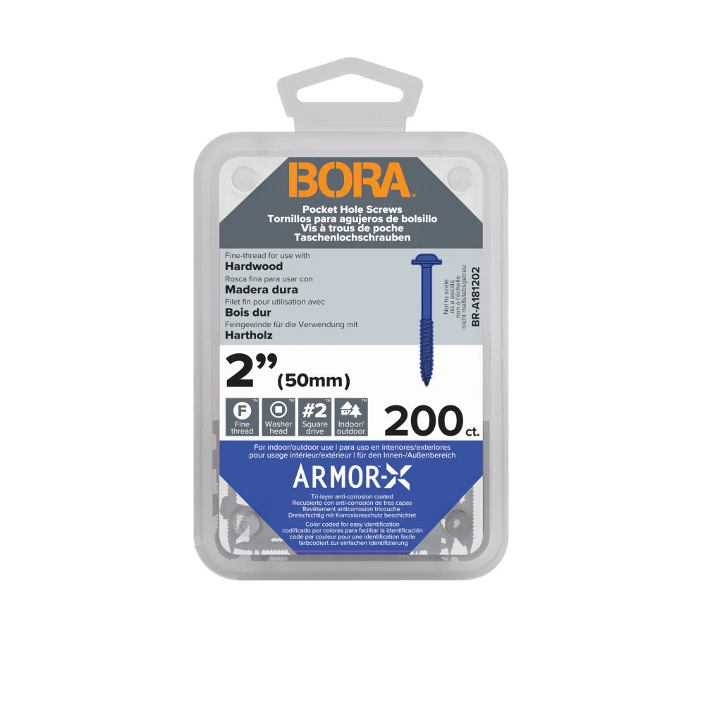 BORA Pocket Hole 2" Fine Screws 200pcs