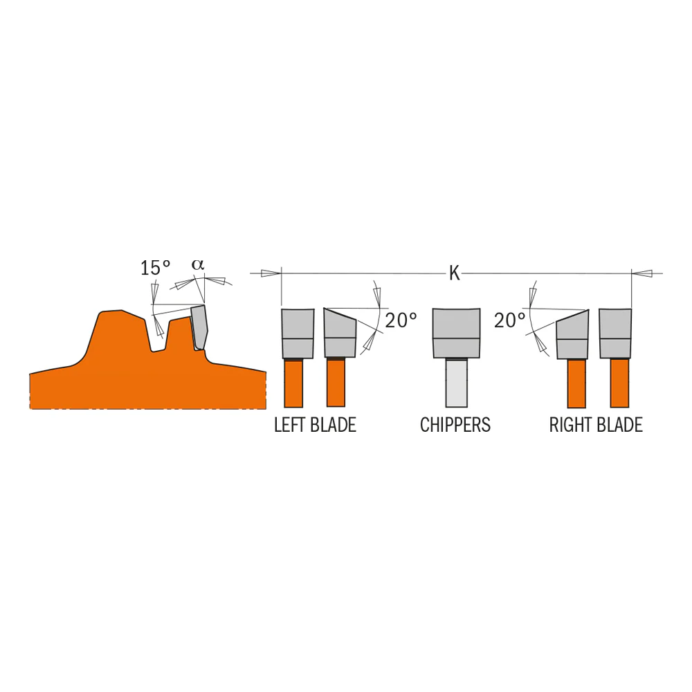 CMT LOCKED DADO PRO 8'' SET - Image 6