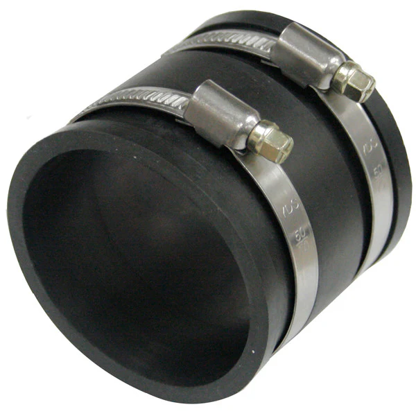 2.5" RUBBER CONNECTOR WITH CLAMPS FOR DU