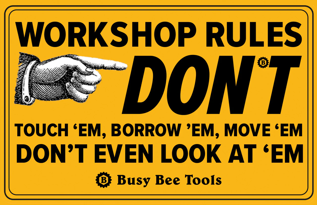DONT TOUCH EM SHOP STICKER