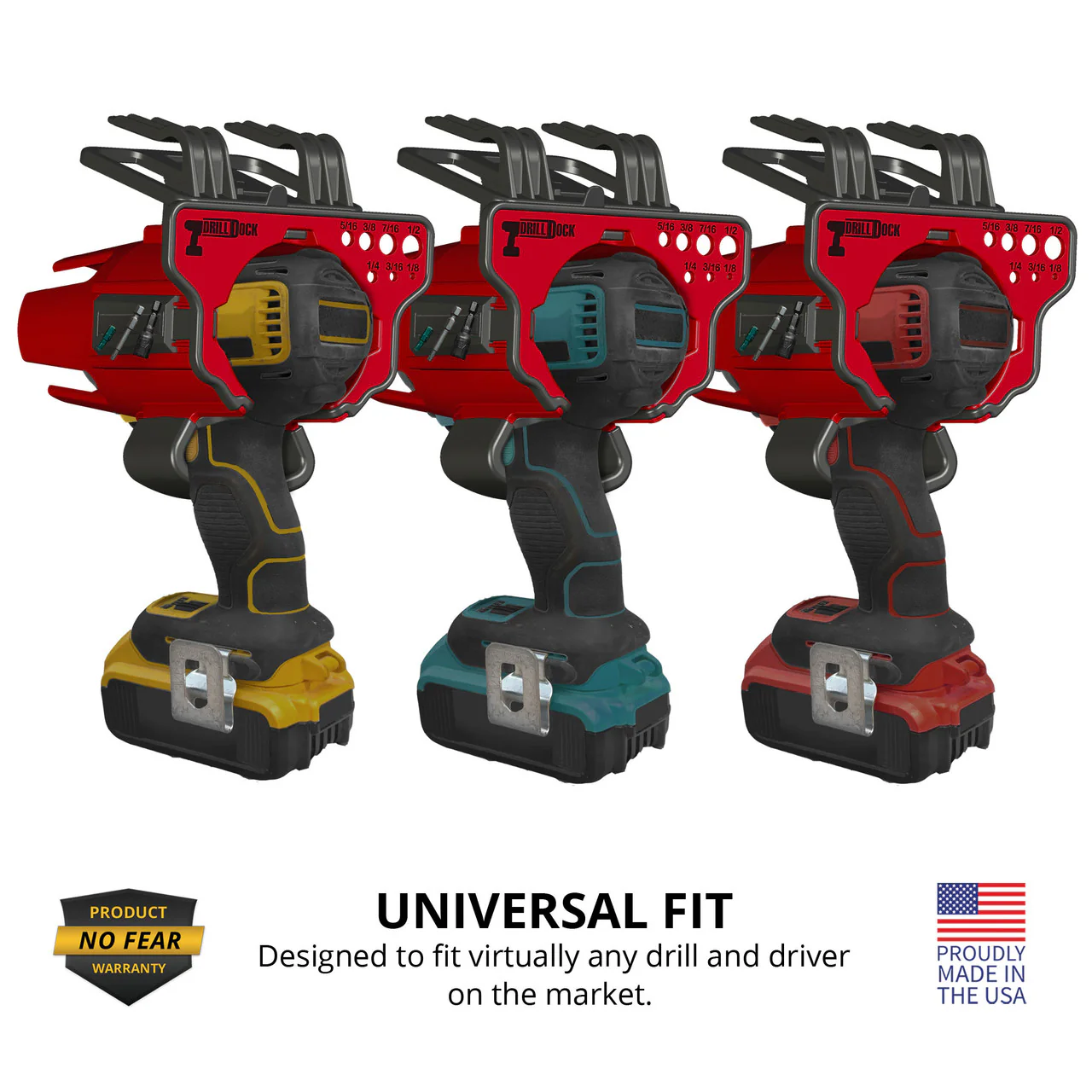 DRILL DOCK ORGANIZER & STORAGE RED