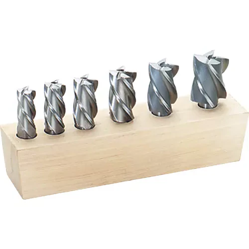 END MILL SET 4 FLUTE 6PC