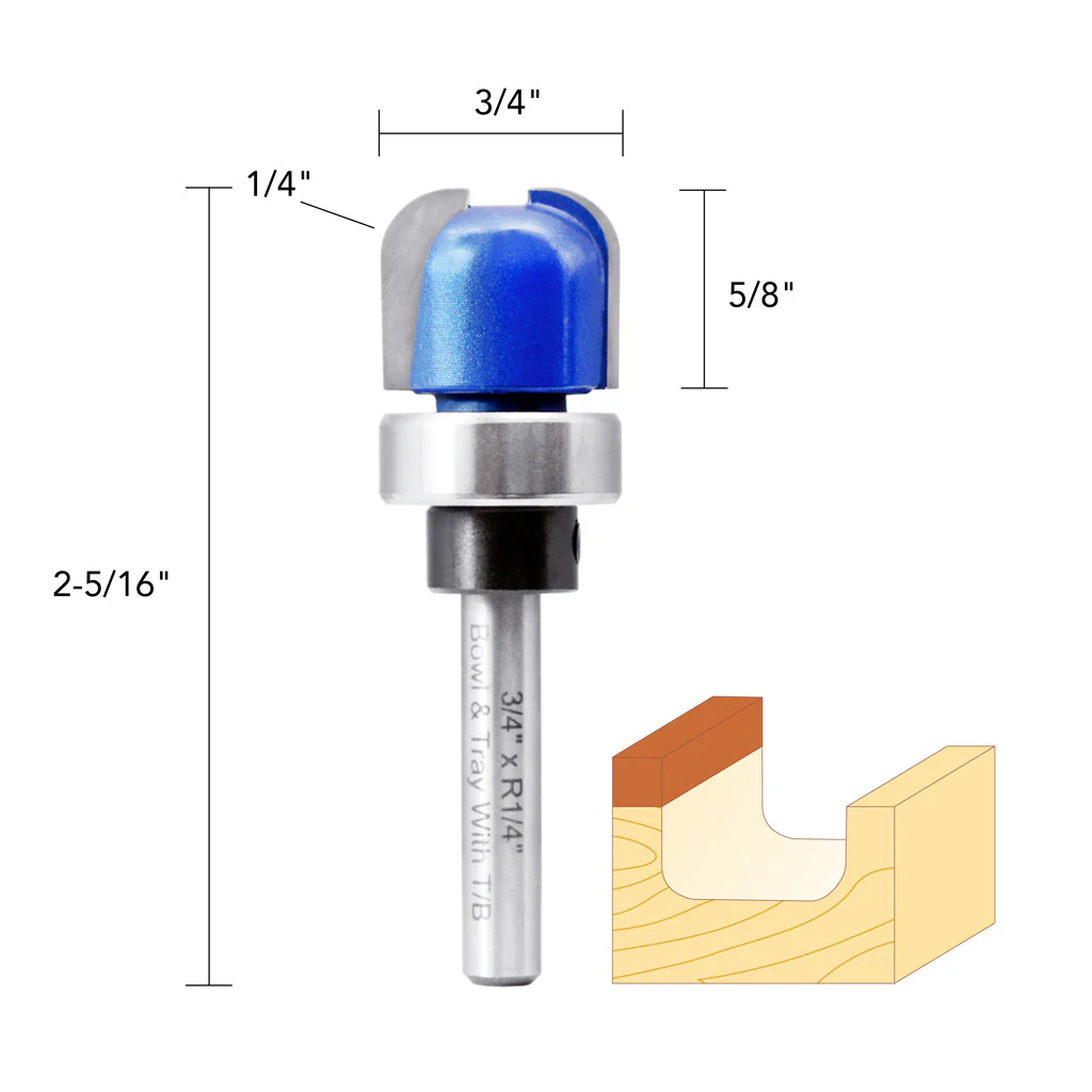 3/4" CORE BOX ROUTER BIT - Image 5