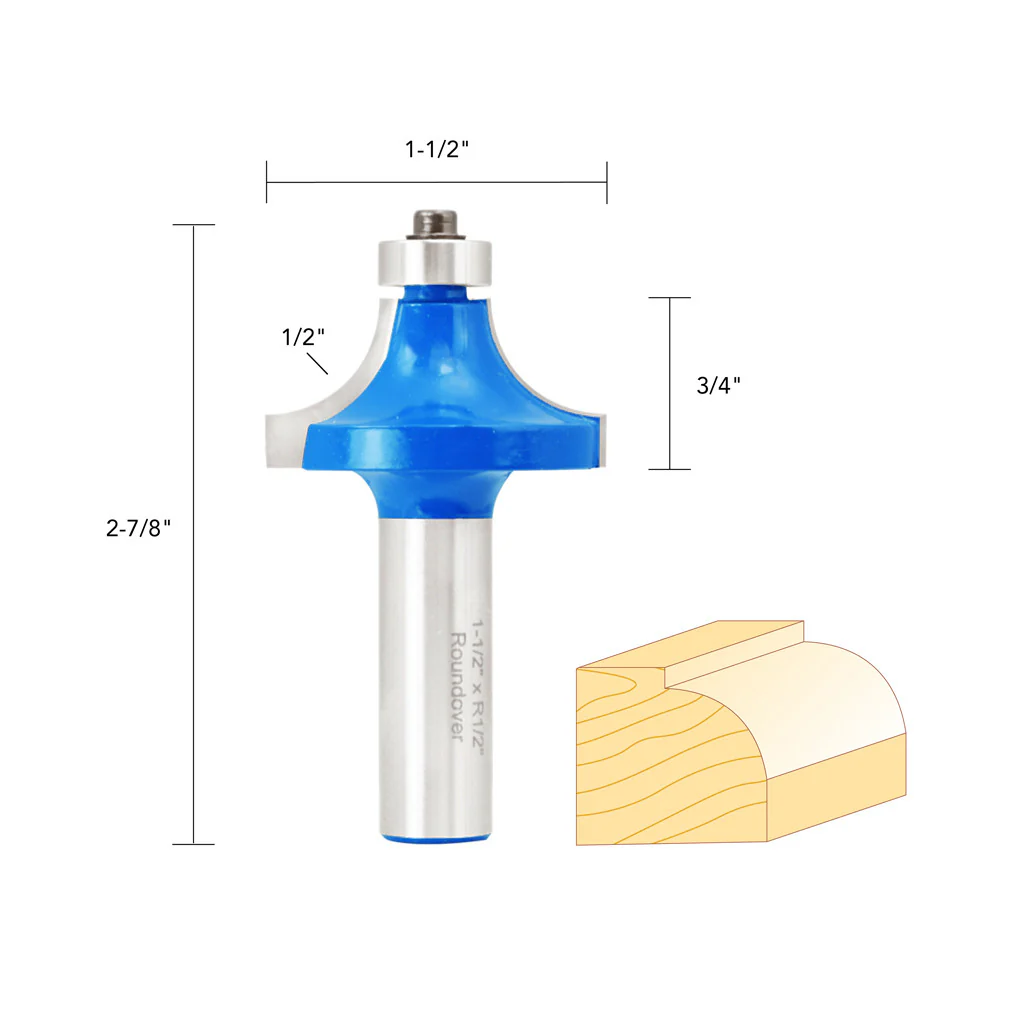1/2"R ROUND OVER ROUTER BIT 1/2" SHANK - Image 5