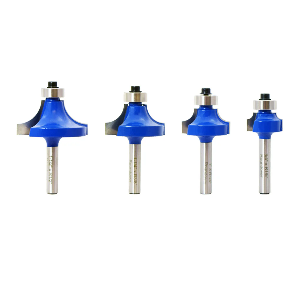 4PC ROUND OVER BIT ROUTER BIT SET 1/4" S - Image 3