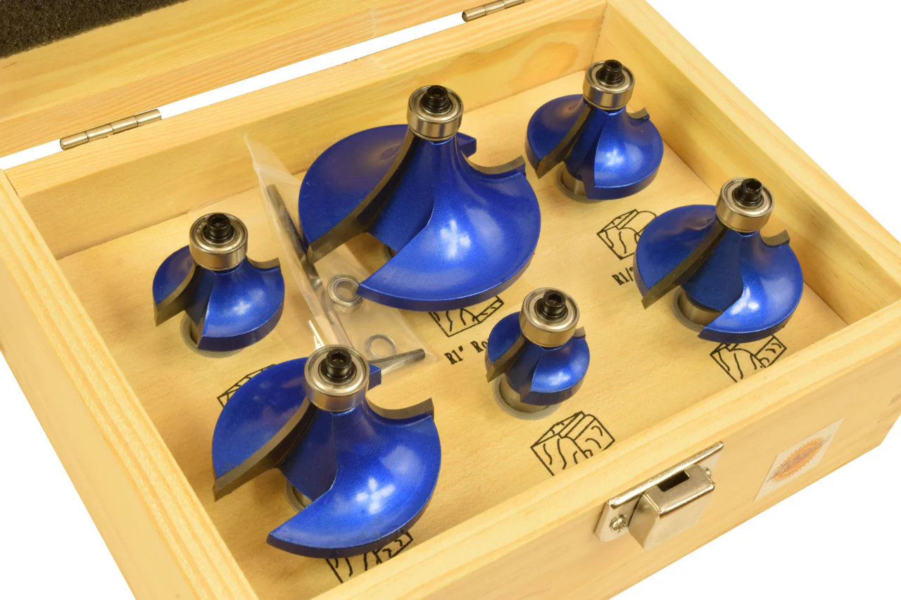 6PC ROUND OVER BIT ROUTER BIT SET 1/2" S - Image 2