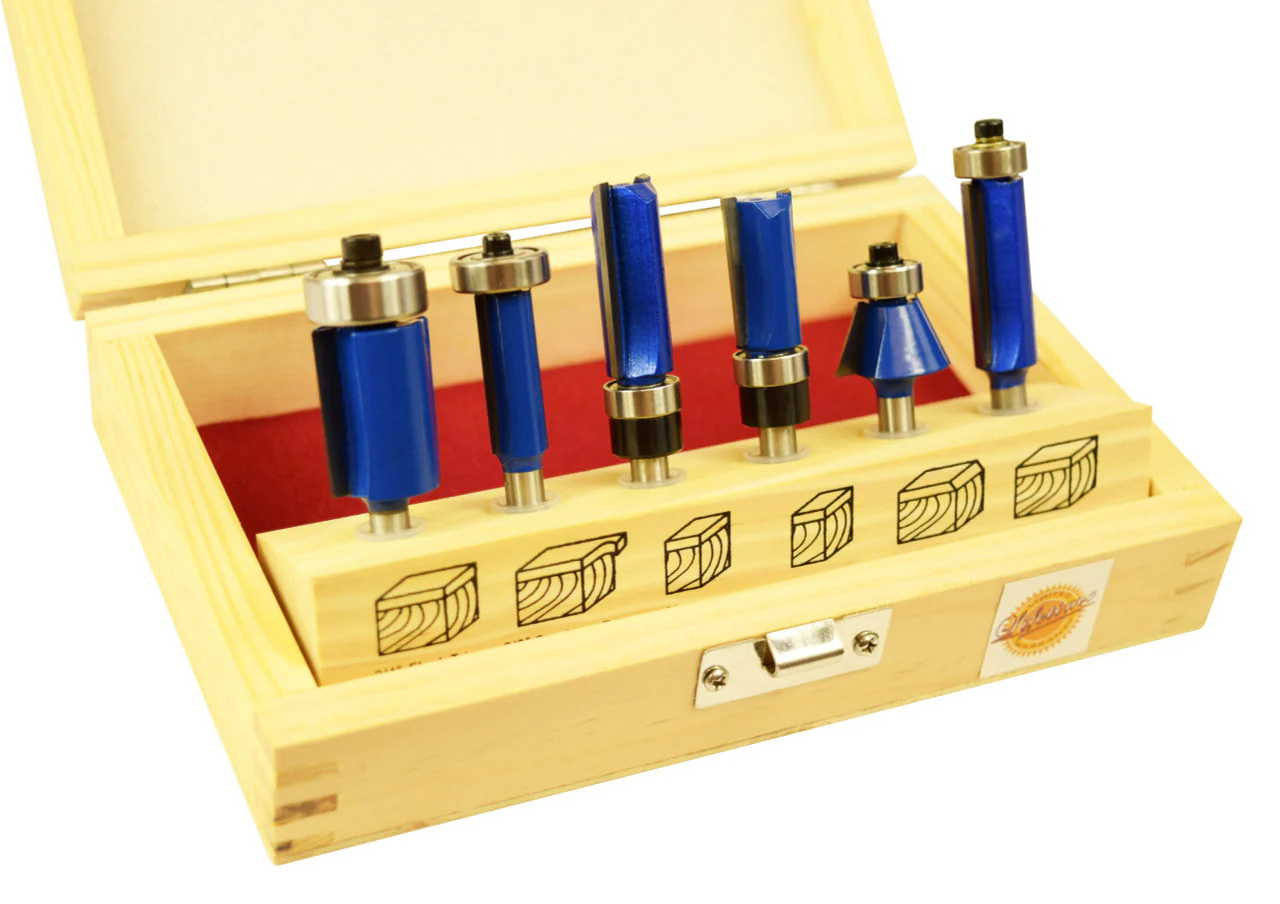 6PC TRIM BITS ROUTER BIT SET 1/4" SHANK