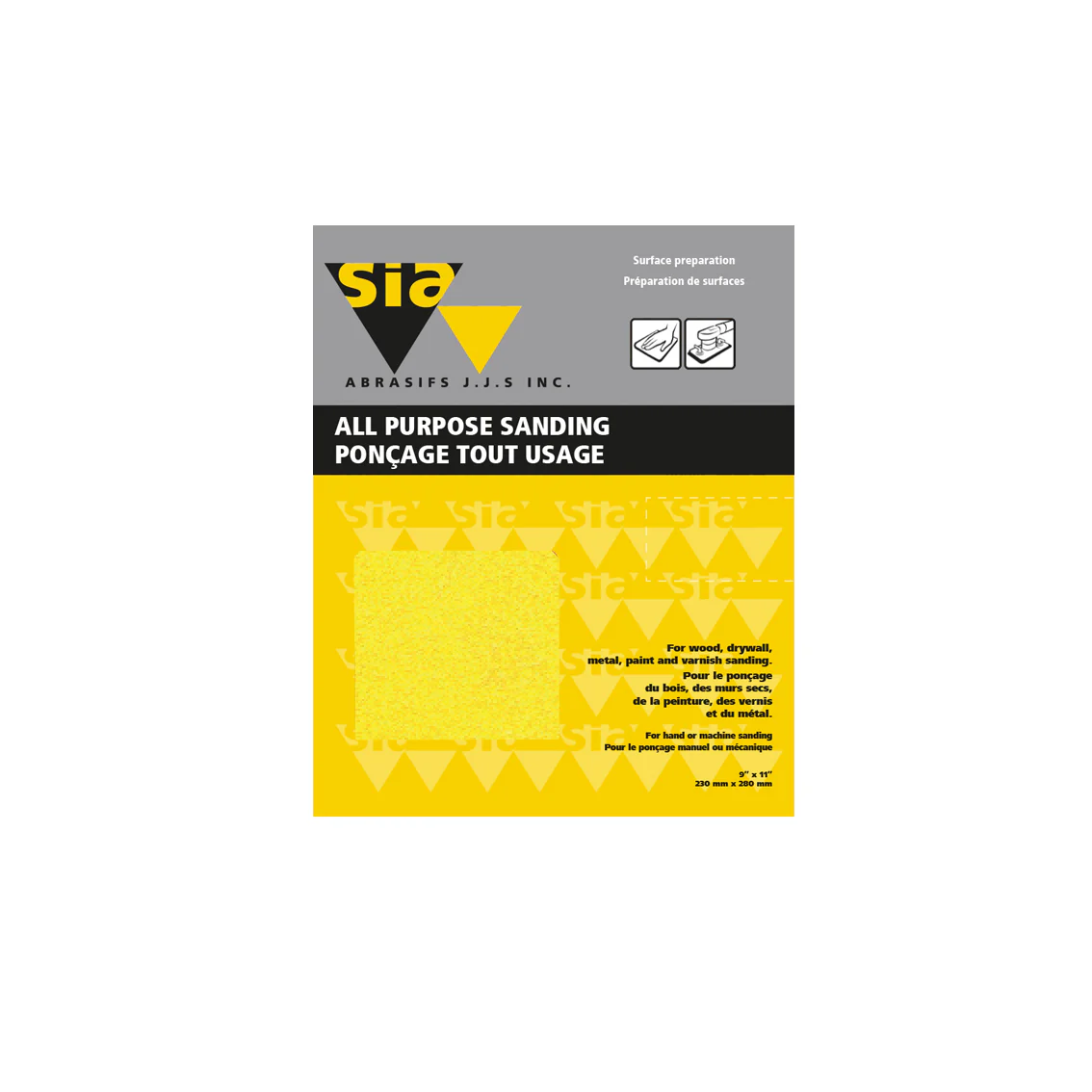 SIA 9" X 11" SANDING SHEETS ASSORTED GRI
